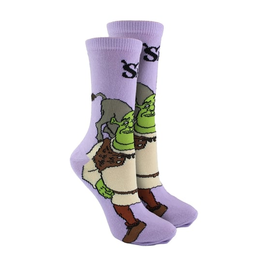 Damen Lustige Socken Shrek & Esel | Crew Witzige Kniestrümpfe | Shrek Geschenke - Image 1
