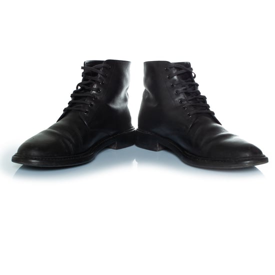 Schwarze Lederstiefeletten mit Schnürung - Image 5
