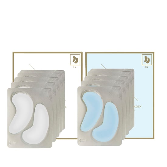 HYALURONSÄURE + KOLLAGEN HYDROGEL AUGENPADS 5 X 2 + DOPPELTES KOLLAGEN + ROSE HYDROGEL AUGENPADS 5 X 2 - Image 1