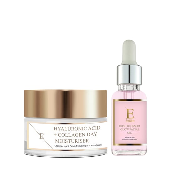 Rose Blossom Glow Gesichtsöl 30ml + Hyaluronsäure & Kollagen Tagescreme 50ml - Image 1