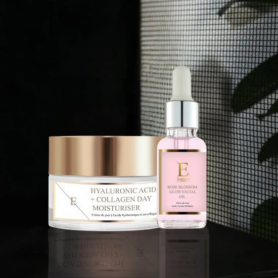 Rose Blossom Glow Gesichtsöl 30ml + Hyaluronsäure & Kollagen Tagescreme 50ml - Image 2