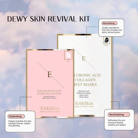 Hyaluronsäure- und Kollagenmaske - 3 Blatt + Rose Blossom Glow Hydro-Gel Eye Pads 5 X 2 - Image 2