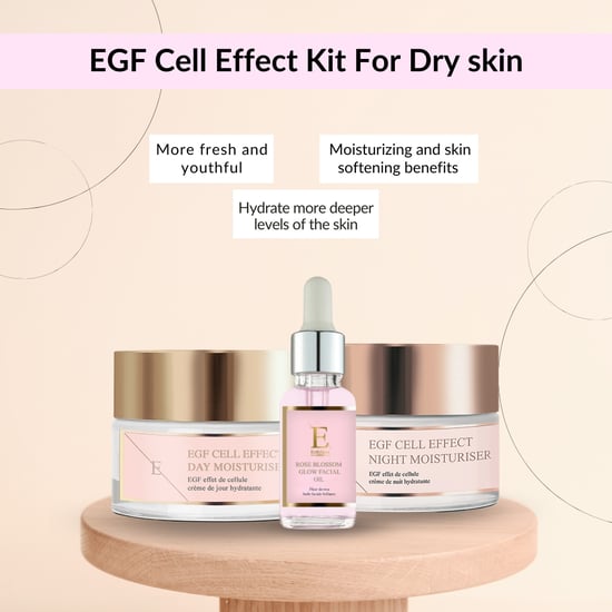 EGF Cell Effect Day Moisturizer + EGF Cell Effect Night Moisturier + Rose Blossom Facial Oil 30ml - Image 3