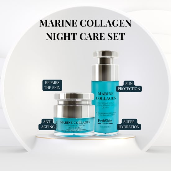Marine Kollagen Nachtcreme 50ml + Marine Kollagen Nacht Reparaturserum 30ml - Image 2