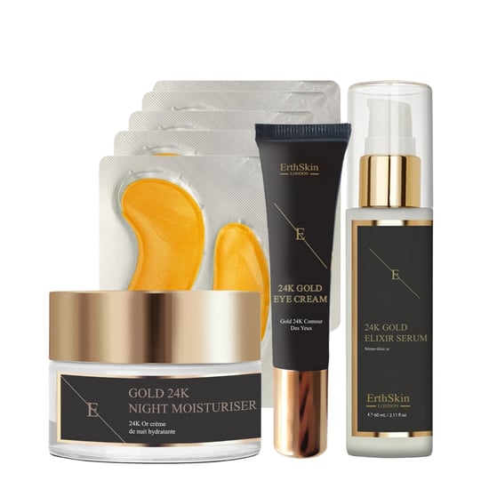 ANTI-WRINKLE ELIXIR SERUM 24K GOLD + ANTI-WRINKLE Night MOISTURISER 24K GOLD+UNDER EYE CREAM 24K GOLD + COLLAGEN GOLD UNDER EYE PATCH 24K GOLD - 5X2 PADS - Image 2
