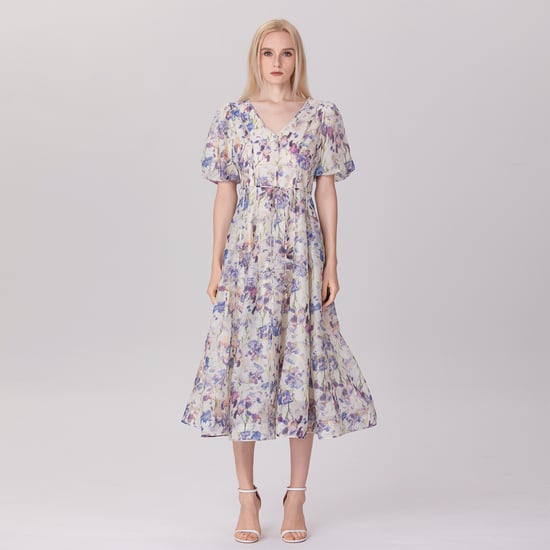 Fit-and-Flare-Kleid aus Tee-Organza mit Blumenmuster - Image 2