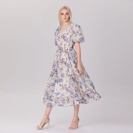 Fit-and-Flare-Kleid aus Tee-Organza mit Blumenmuster - Image 4