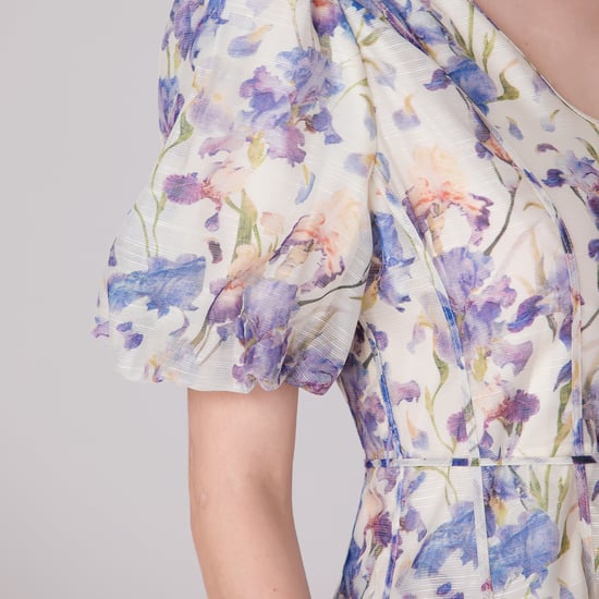 Fit-and-Flare-Kleid aus Tee-Organza mit Blumenmuster - Image 6