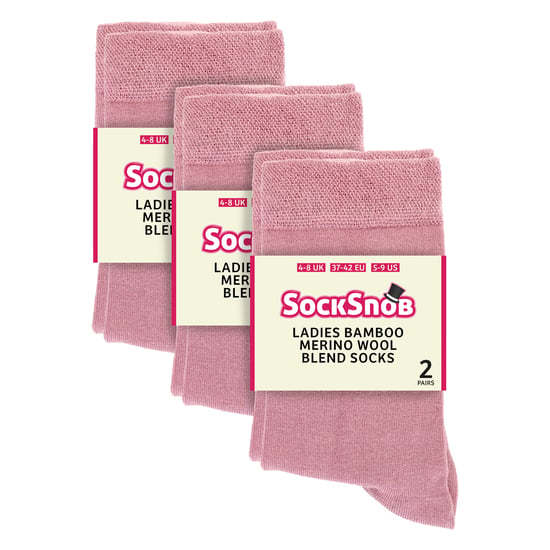 Damen 6er-Pack Socken aus Bambus- und Merinowoll-Mix - Image 2