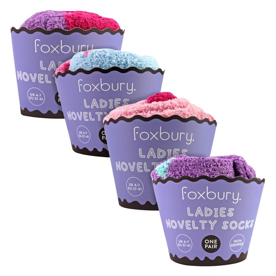 4er-Pack Damen Lustige Kuchen Socken | Weiche Flauschige Neuheit Rutschfeste Geschenk Socken - Image 2