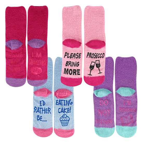 4er-Pack Damen Lustige Kuchen Socken | Weiche Flauschige Neuheit Rutschfeste Geschenk Socken - Image 3