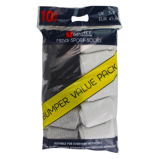 Herren 10er Pack Mehrfachpack Sport Socken | Atmungsaktive Baumwolle Laufsohlen - Image 2