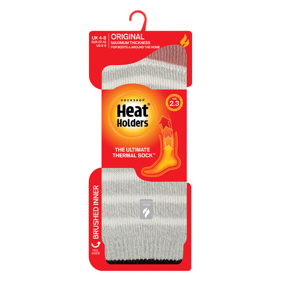 Damen Amara Zweifarbige Streifenmuster Thermosocken - Image 2