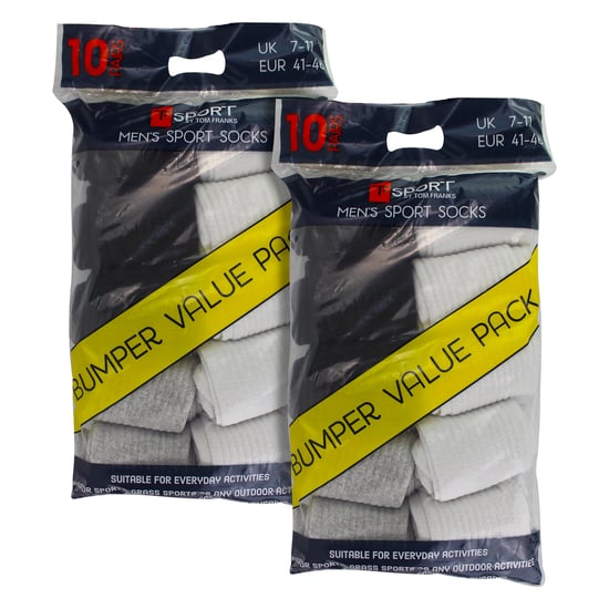 Herren 20er Pack Mehrfachpack Sportsocken | Atmungsaktive Baumwoll-Laufsocken - Image 2