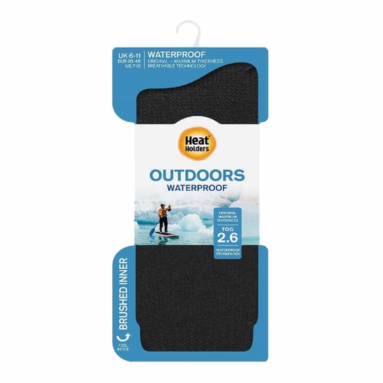 Herren- und Damen-schwarze thermische wasserdichte Socken mit Fleece-Futter - Image 2