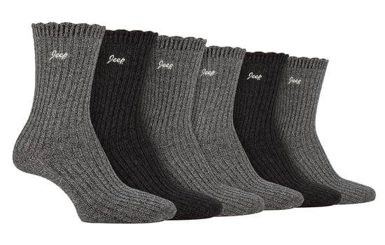 Damen 6er-Pack Bambus-Stiefelsocken | Süße Socken mit gewelltem Rand - Image 1