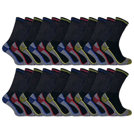 24 Paar Herren-Multipack weiche atmungsaktive Bambus-Arbeitssocken - Image 1