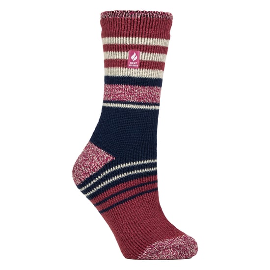 Heat Holders Damen Thermosocken mit variierendem Streifenmuster - Rosa - Image 1