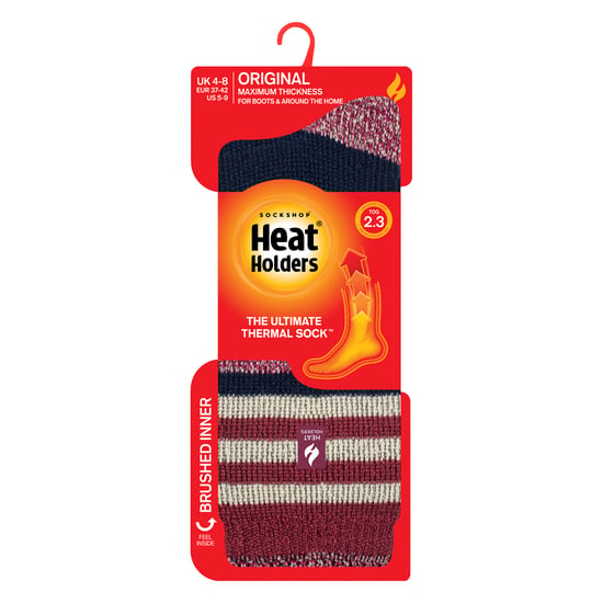 Heat Holders Damen Thermosocken mit variierendem Streifenmuster - Rosa - Image 2