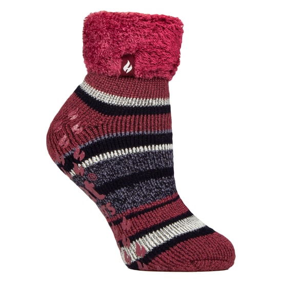 Damen Weiche Streifen Lounge Socken für den Winter - Image 1