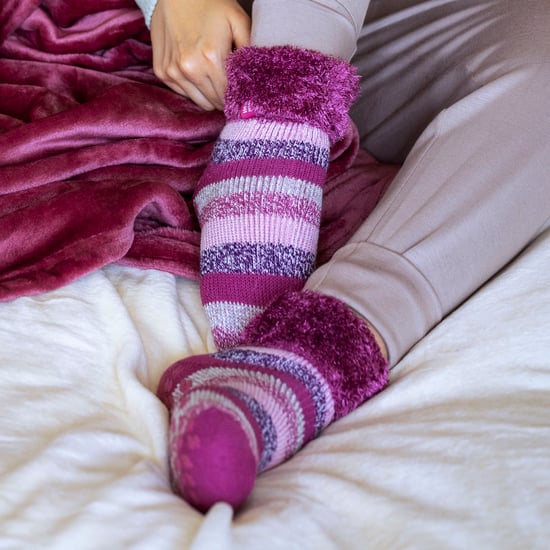 Damen Weiche Streifen Lounge Socken für den Winter - Image 4
