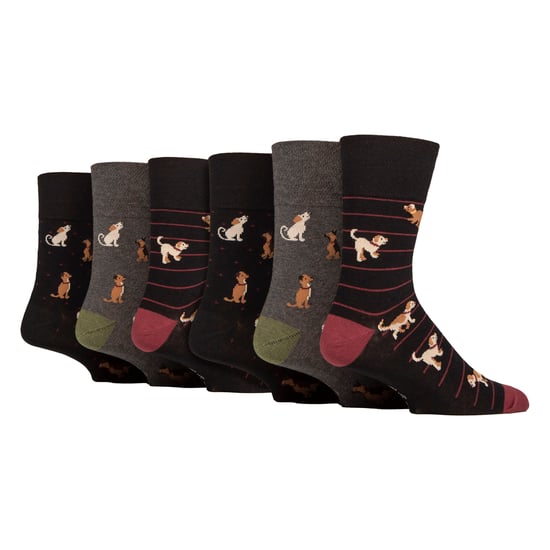 6 Paar Herren NON-ELASTISCHE Baumwollreiche Socken mit neuartigen Mustern - Image 1