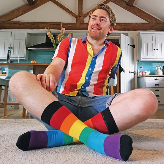 Herren Regenbogen Socken & Boxerset | 4er Pack Boxershorts & 3er Pack gestreifte Muster Socken - Image 4