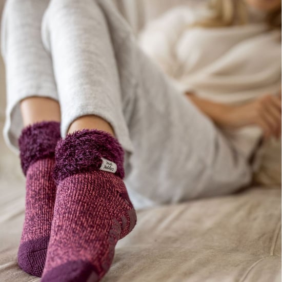 Damen kuschelige, flauschige Bett-Socken mit Federkragen - Image 4