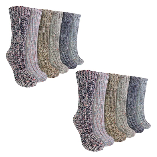 Damen 12er-Pack Alpakastiefelsocken - Image 1