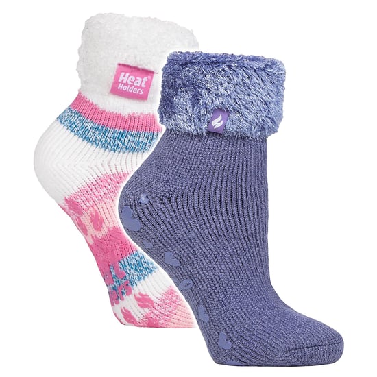2er-Pack Damen Soft Lounge Socken mit Anti-Rutsch-Beschichtung - Image 1