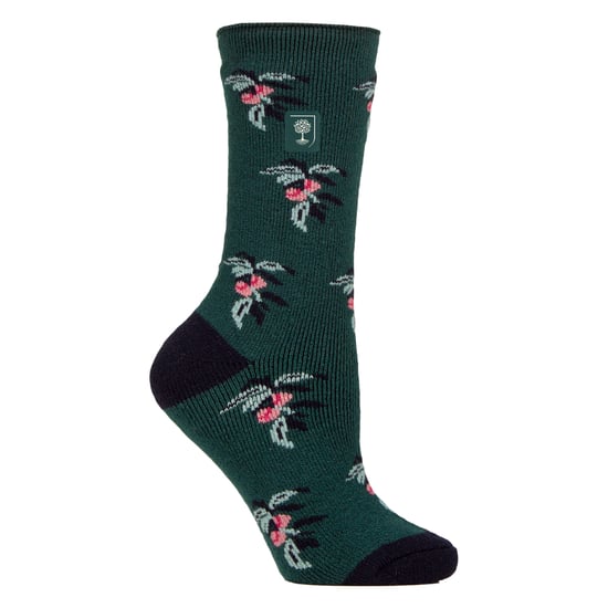 Damen Thermosocken | Dünne florale Fleece-Socken - Image 1