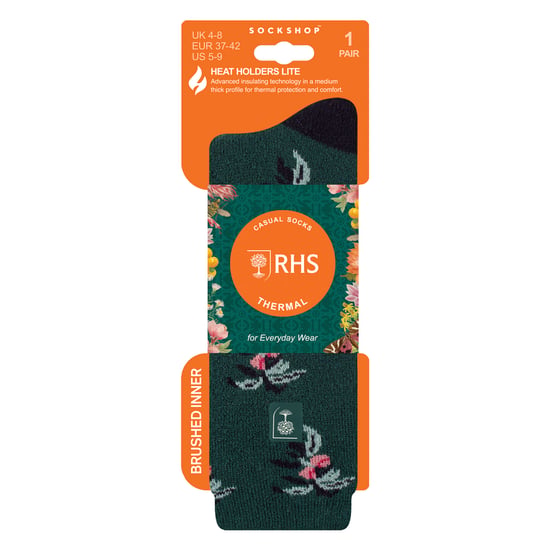 Damen Thermosocken | Dünne florale Fleece-Socken - Image 2