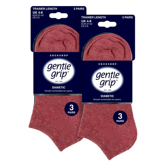 6er-Pack Diabetiker-Trainersocken für Damen | Extra breite Knöchelsocken - Image 2