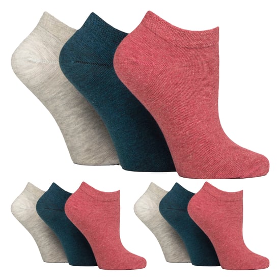9 Paar Damen Diabetes Trainer Socken | Knöchelsocken für geschwollene Füße - Image 1