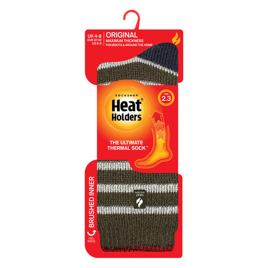 Damen Amara Zwei-Farben Streifenmuster Thermosocken - Image 2