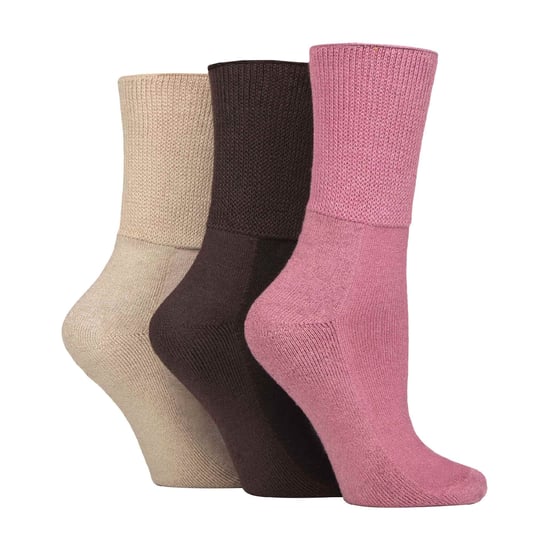3er-Pack Extra Breite Bambus Diabetikersocken für Schwellende Beine - Image 1