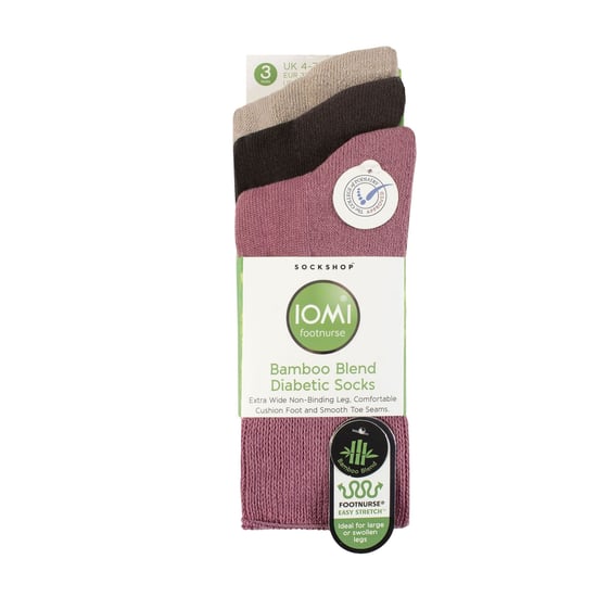3er-Pack Extra Breite Bambus Diabetikersocken für Schwellende Beine - Image 2
