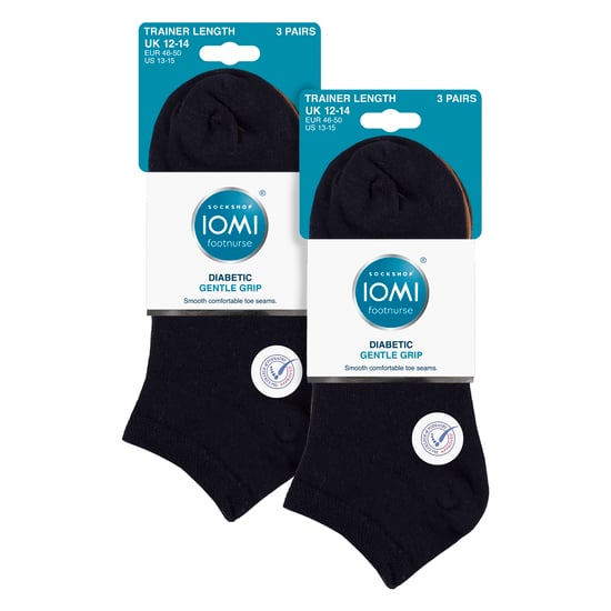 6er-Pack Herren Diabetiker Trainer Socken | Gepolsterte Füße breite Knöchelsocken - Image 2