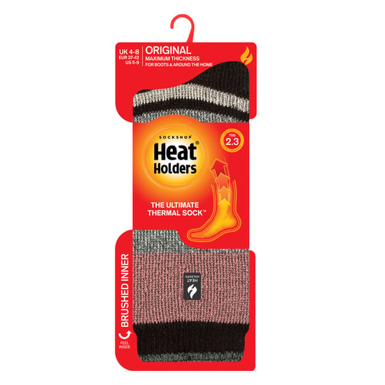 Damen Weiche Warme Winter Streifenmuster Thermosocken - Image 2