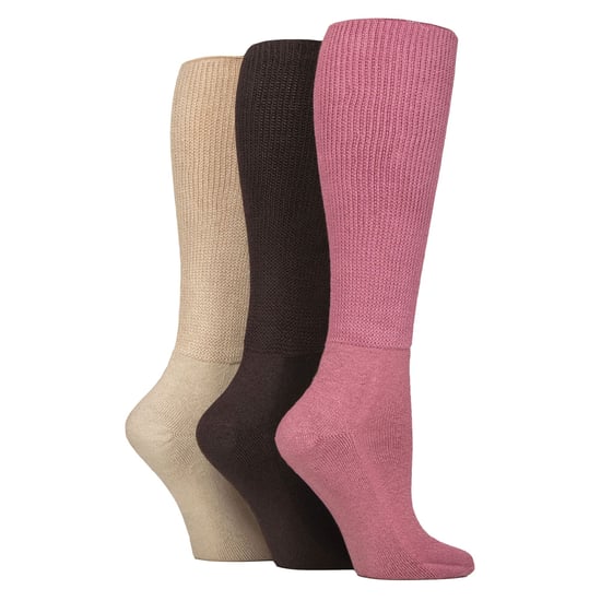 3er Pack Damen Kniestrümpfe aus weichem Bambus für Diabetiker - Image 1