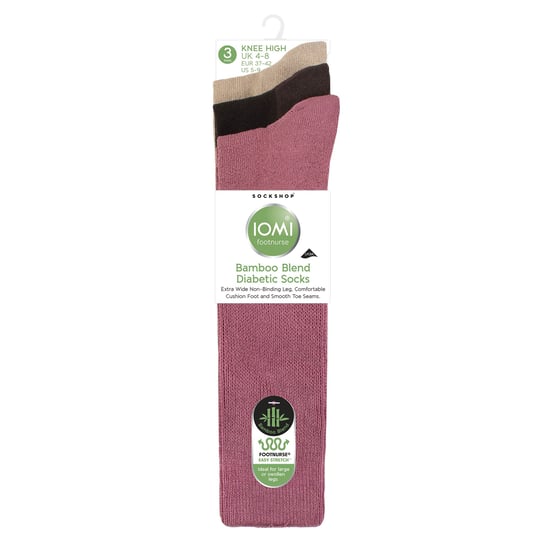 3er Pack Damen Kniestrümpfe aus weichem Bambus für Diabetiker - Image 2