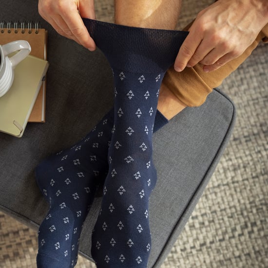 6er-Pack Herren Socken aus Baumwolle mit nicht-elastischem, quadratischem Muster für schlechtere Durchblutung - Image 5