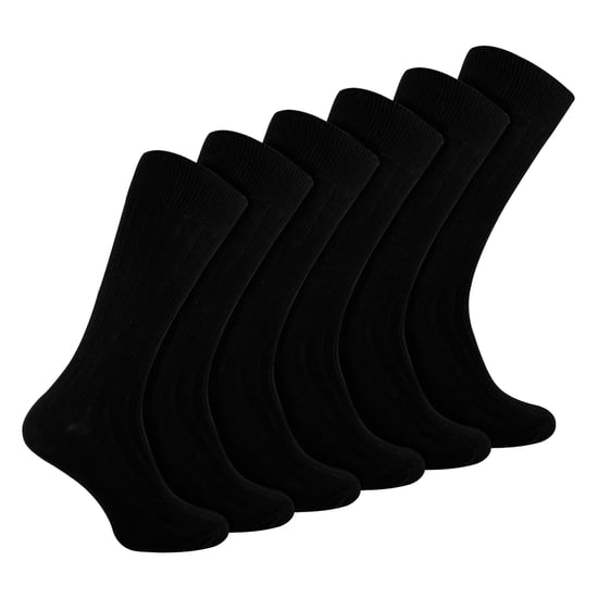 Herren Einfarbige Baumwollreiche Rippenstrumpfsocken - Image 1