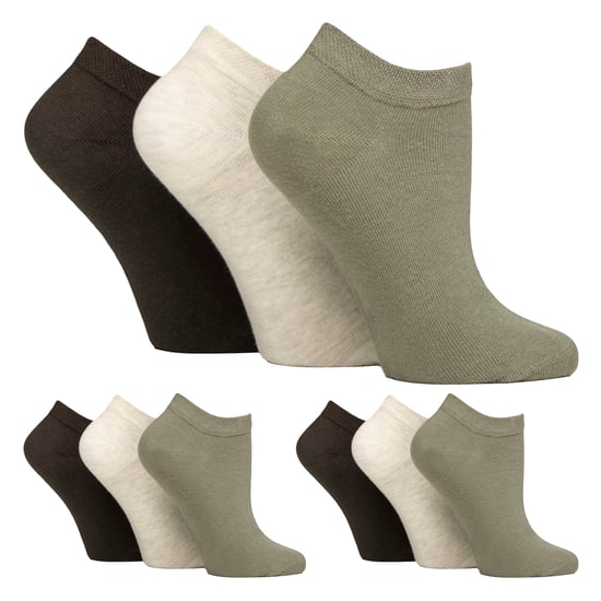 9 Paar Damen Diabetiker Trainingssocken | Knöchelsocken für geschwollene Füße - Image 1