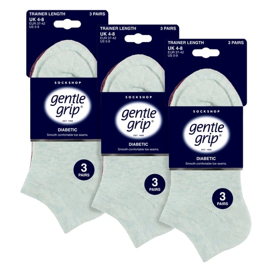 9 Paar Damen Diabetiker Trainingssocken | Knöchelsocken für geschwollene Füße - Image 2