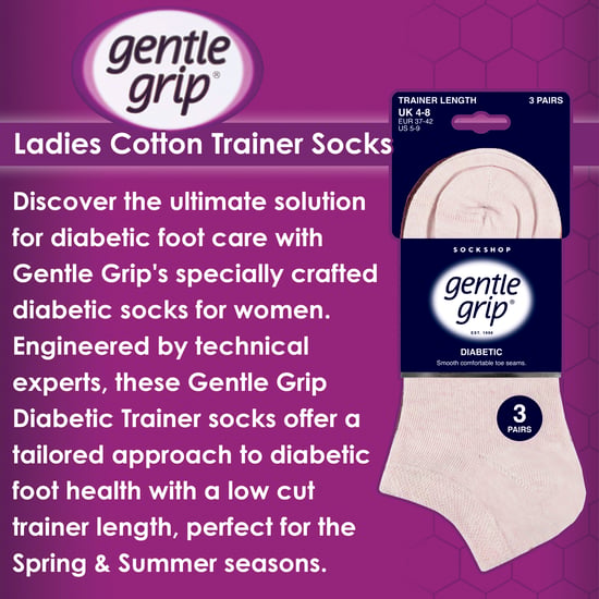 9 Paar Damen Diabetiker Trainingssocken | Knöchelsocken für geschwollene Füße - Image 3