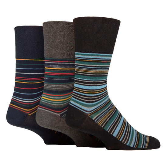 6er-Pack Herren Nicht-Elastische Socken aus Baumwolle mit Quadratmuster für schlechte Durchblutung - Image 3