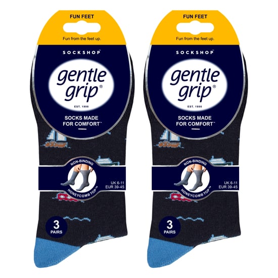 6 Paar Herren NON-ELASTISCHE Baumwollreiche Socken mit auffälligem Muster - Image 2