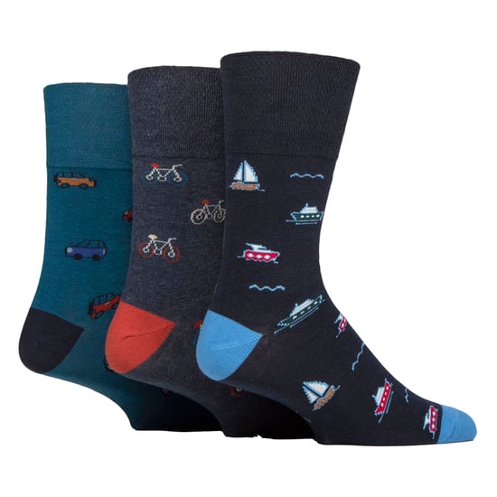 6 Paar Herren NON-ELASTISCHE Baumwollreiche Socken mit auffälligem Muster - Image 3