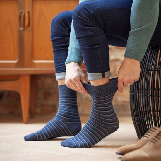 6 Paar Herren NON-ELASTISCHE Baumwollreiche Socken mit auffälligem Muster - Image 5